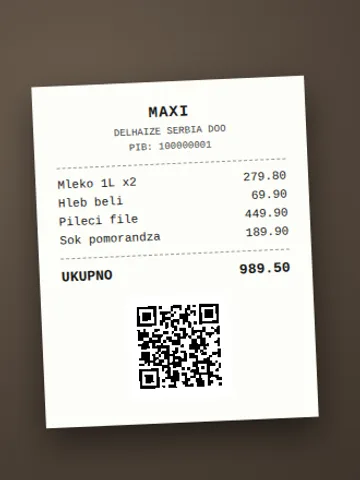 Receipt photo